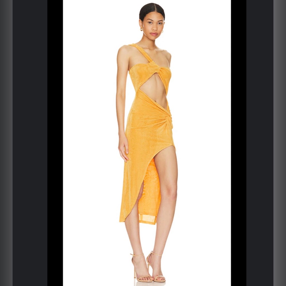 Superdown Daria Cut Out Dress in Tangerine
